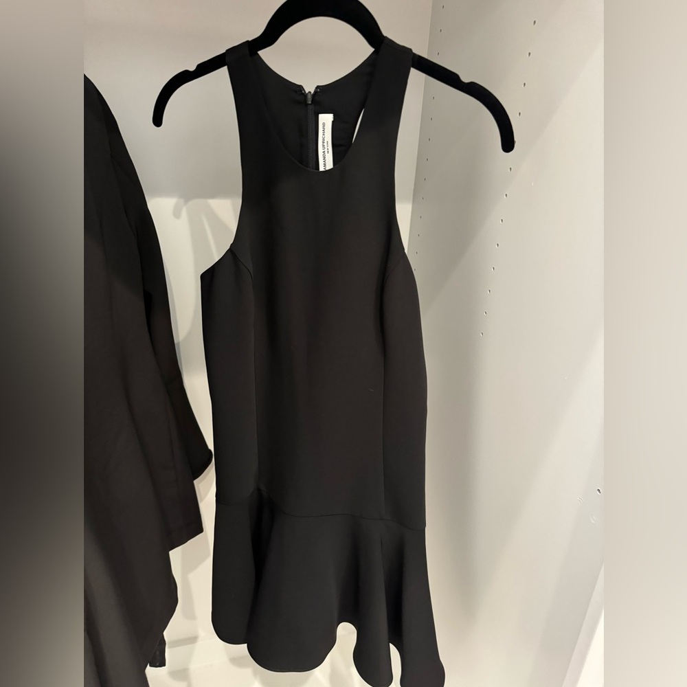 Amanda Uprichard Black Fit and Flare Mini Dress